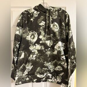 Nike Pullover Unisex Green and White Camo Hoodie Hoodie Medium